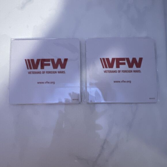 VFW Patriotic Coasters‎ Home of the Free Because of the Brave Set of 2 - Picture 3 of 5